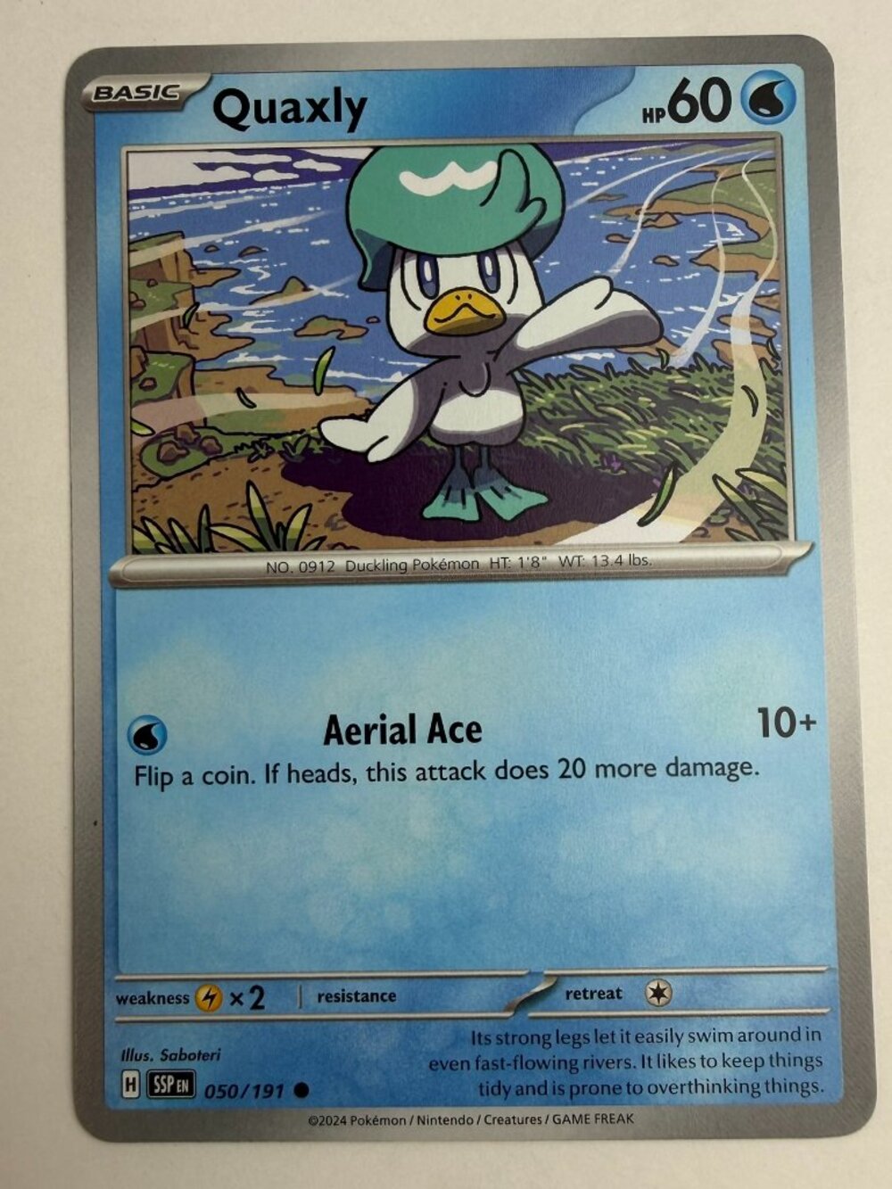 #050/191 Quaxly Normal Common - Pokémon S&V Surging Sparks English NM